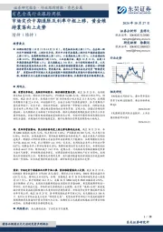 有色金属行业跟踪周报：市场定价中期通胀及利率中枢上移，黄金维持震荡向上走势