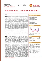 汽车行业周报:置换补贴范围扩大,新能源汽车市场强劲增长