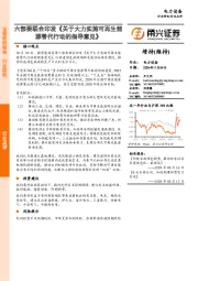 电力设备行业点评：六部委联合印发《关于大力实施可再生能源替代行动的指导意见》