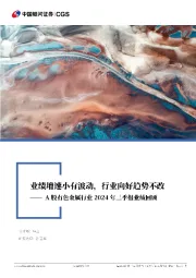 A股有色金属行业2024年三季报业绩回顾：业绩增速小有波动，行业向好趋势不改