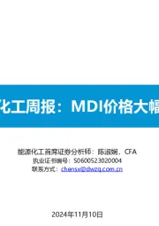 基础化工周报：MDI价格大幅上涨