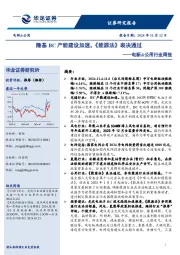 电新&公用行业周报：隆基BC产能建设加速，《能源法》表决通过