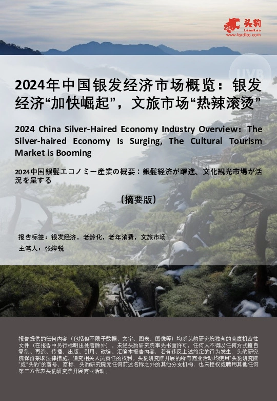 2024年中国银发经济市场概览：银发经济“加快崛起”，文旅市场“热辣滚烫”