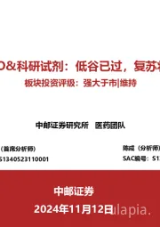 CXO&科研试剂：低谷已过，复苏将至