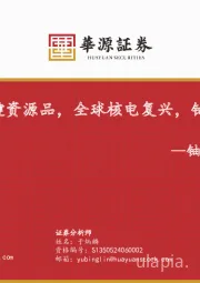 铀行业专题报告：AI时代的关键资源品，全球核电复兴，铀矿景气反转