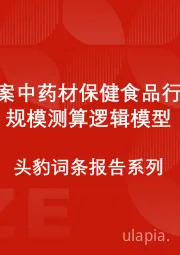 中国备案中药材保健食品行业市场规模测算逻辑模型 头豹词条报告系列