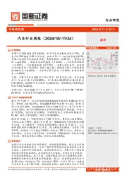 汽车行业周报
