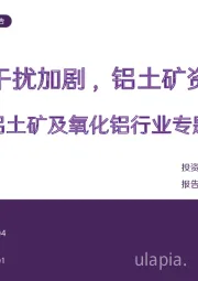 铝土矿及氧化铝行业专题报告：海内外供应干扰加剧，铝土矿资源价值凸显