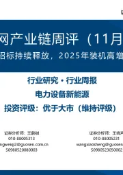 风电/电网产业链周评(11月第5周):海风招标持续释放,2025年装机高增可期