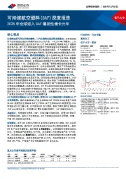 可持续航空燃料（SAF）深度报告：2025年全球进入SAF爆发性增长元年