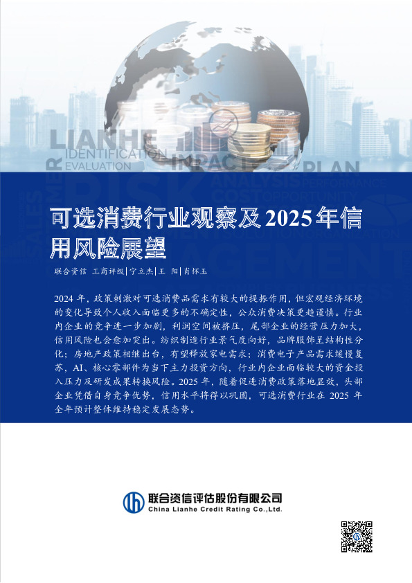 可选消费行业观察及2025年信用风险展望