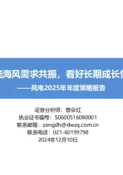 风电2025年年度策略报告：陆海风需求共振，看好长期成长性