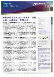 新能源汽车行业2025年展望:绿能浪潮、出海领航、智驾未来