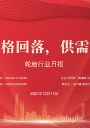 轮胎行业月报：原材料价格回落，供需相对平稳