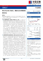 消费电子：Meta Ray-Ban再进化，模型/生态为眼镜终端竞争所在
