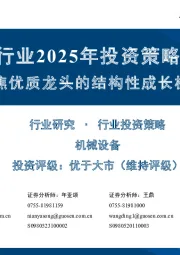 机械行业2025年投资策略：聚焦优质龙头的结构性成长机会