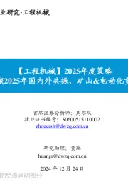【工程机械】2025年度策略：看好工程机械2025年国内外共振，矿山&电动化贡献新增长点
