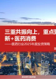医药行业2025年度投资策略：三重共振向上，重点聚焦医药创新+医药消费