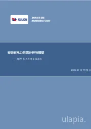 2025电力年度策略报告:安徽省电力供需分析与展望