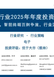 电子行业2025年年度投资策略:AI革新人机交互,智能终端百舸争流,行业迈入估值扩张大年