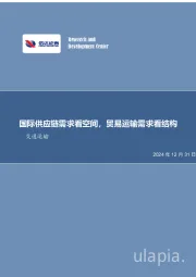 交通运输2025年度策略报告之出海篇：国际供应链需求看空间，贸易运输需求看结构