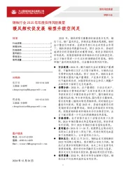 钢铁行业2025年年度信用风险展望：暖风频吹促发展 转型升级空间足