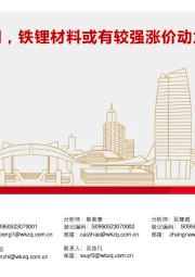 电气设备行业：电池厂进入招标期，铁锂材料或有较强涨价动力