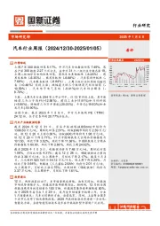 汽车行业周报