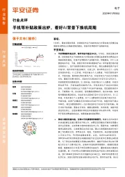 电子行业点评:手机等补贴政策出炉,看好AI背景下换机周期
