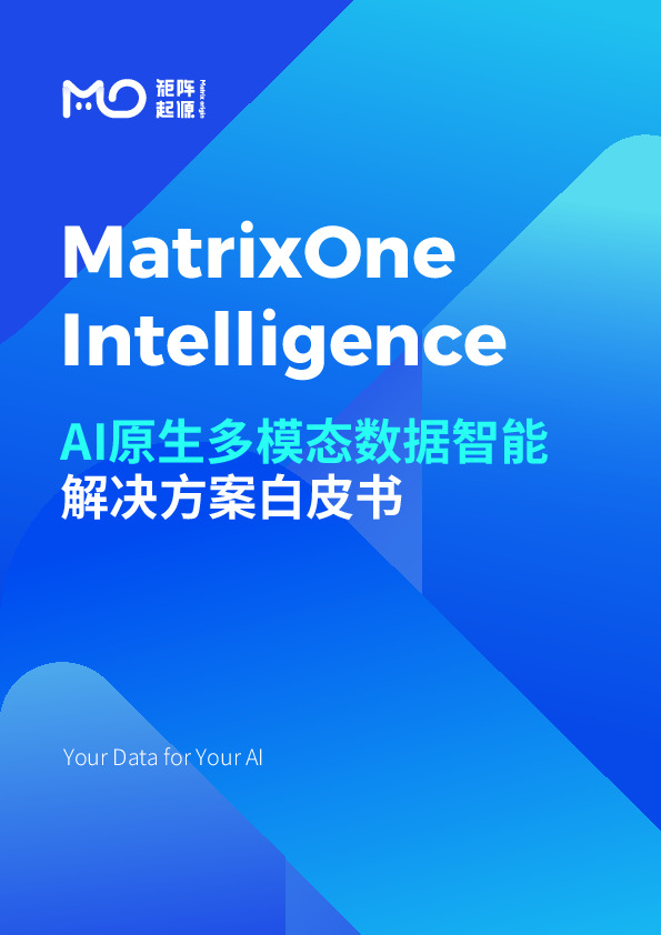 人工智能行业：AI原生多模态数据智能解决方案白皮书