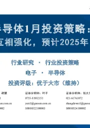 半导体1月投资策略:AI基建和应用互相强化,预计2025年IC销量增长17%