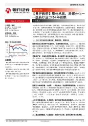 【粤开医药】医药行业2024年回顾：整体承压，局部分化
