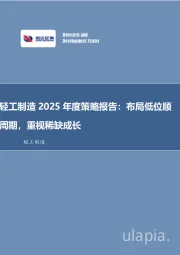 轻工制造2025年度策略报告：布局低位顺周期，重视稀缺成长
