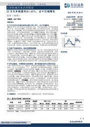 工程机械行业点评报告:12月叉车销量同比+12%,出口引领增长