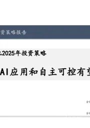 计算机2025年投资策略：AI应用和自主可控有望持续演绎