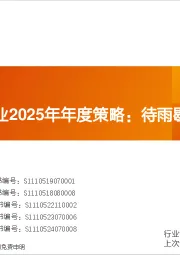 基础化工行业2025年年度策略:待雨歇,见青山