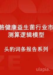 中国骨骼健康益生菌行业市场规模测算逻辑模型 头豹词条报告系列