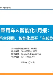 乘用车&智能化1月报:12月产批零符合预期,智能化展开“车位到车位”竞赛