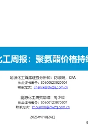 基础化工周报：聚氨酯价格持续上升