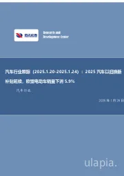 汽车行业跟踪：2025汽车以旧换新补贴延续，欧盟电动车销量下滑5.9%