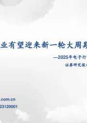 2025年电子行业年度策略报告：电子行业有望迎来新一轮大周期拐点