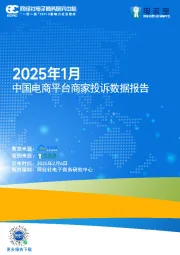 2025年1月中国电商平台商家投诉数据报告