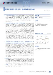 钢铁行业行业周报:钢铁行业规范条件发布,推动钢企转型加速