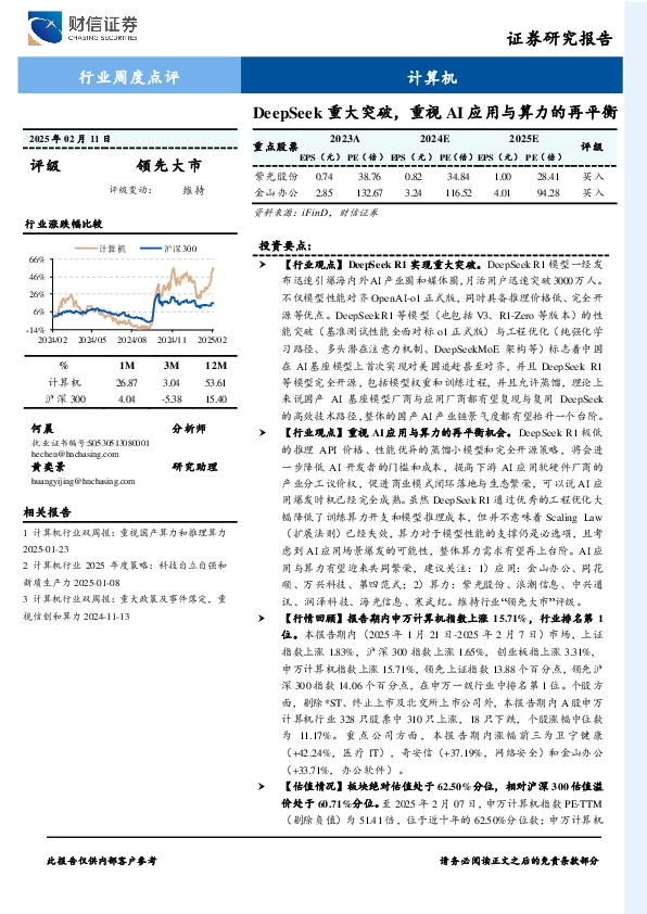DeepSeek重大突破，重视AI应用与算力的再平衡
