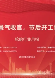 轮胎行业月报：2024年高景气收官，节后开工恢复性提升