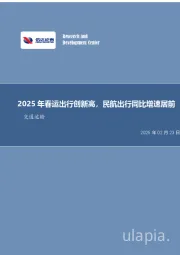 交通运输行业数据点评：2025年春运出行创新高，民航出行同比增速居前