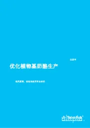 优化植物基奶酪生产白皮书：利用原料、设备和应用专业知识