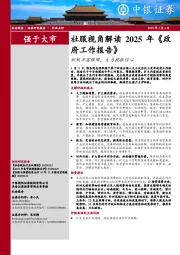 社服视角解读2025年《政府工作报告》：积极丰富保障，大力提振信心