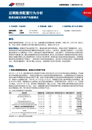 近期险资配置行为分析：险资加配红利资产的新模式