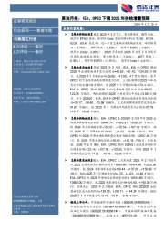 原油月报：IEA、OPEC下调2025年供给增量预期